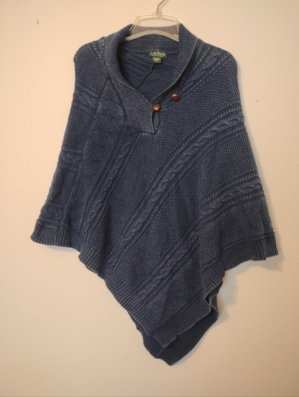 Lauren Ralph Lauren Distressed Knit Poncho Cover Up